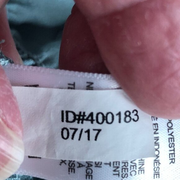 Express Satin Blouson Blouse size M Light Blue Off the Shoulder Ruffled Sleeve - Picture 9 of 9